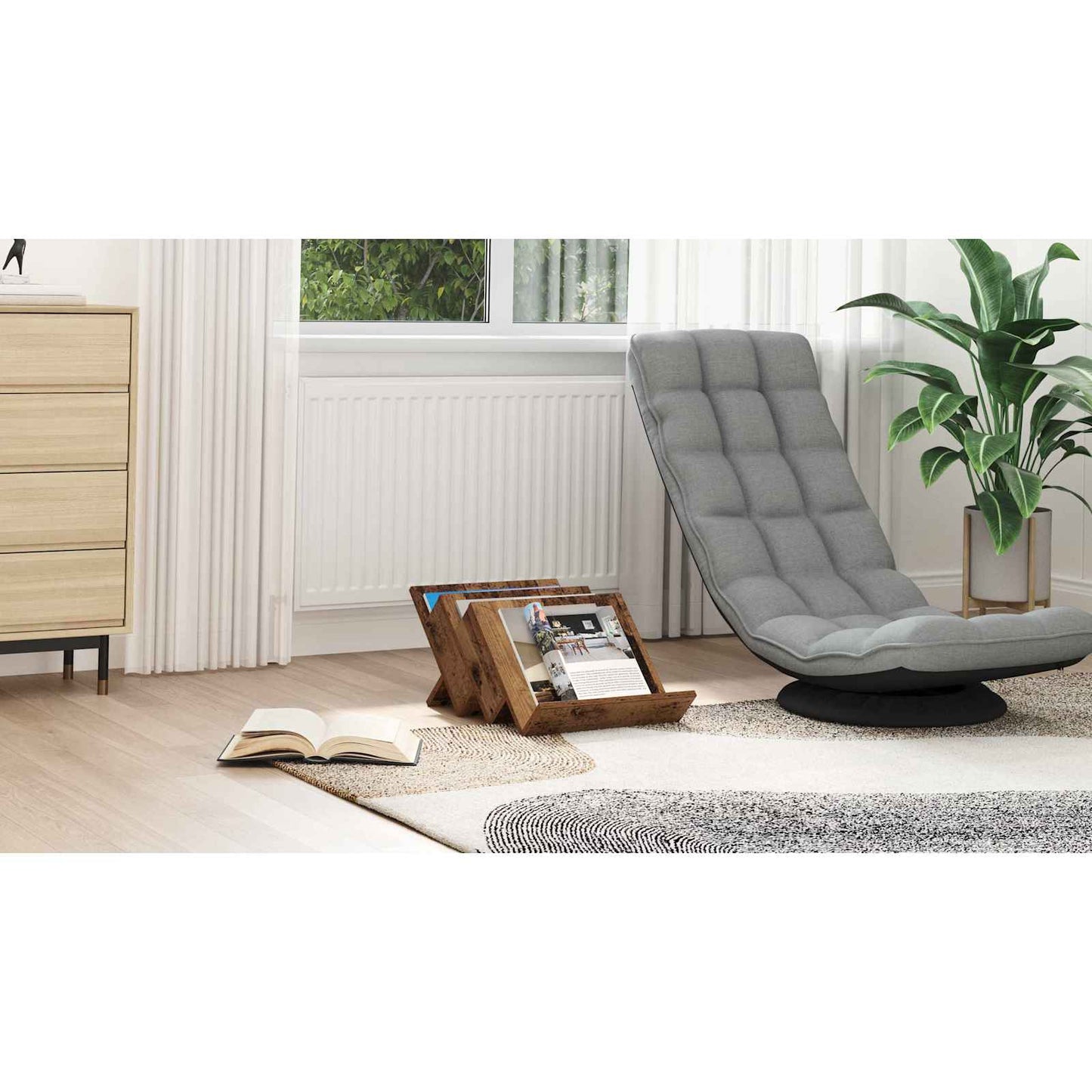 Magazine Rack Old Wood 53 x 40 x 28.5 cm Engineered Wood