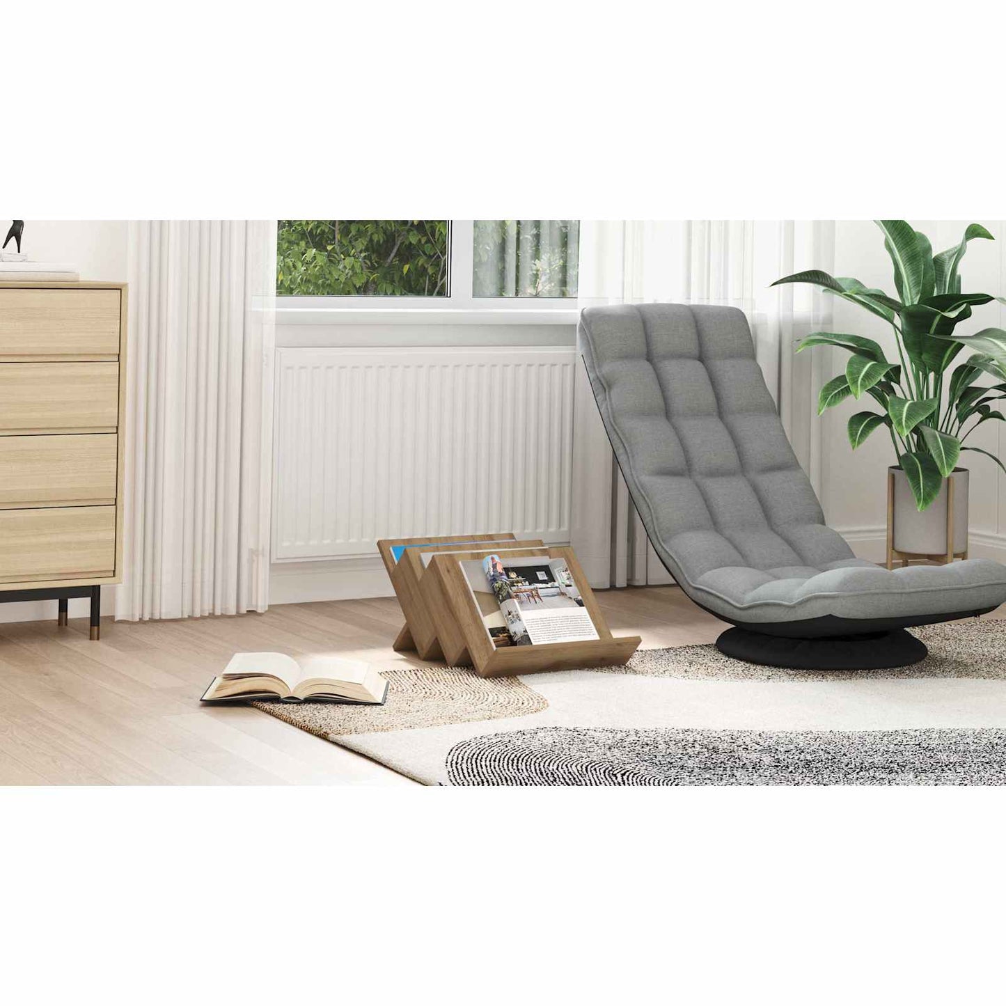 Magazine Rack Artisan Oak 53 x 40 x 28.5 cm Engineered Wood