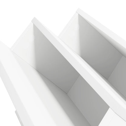 Magazine Rack White 65 x 53 x 28.5 cm Engineered Wood