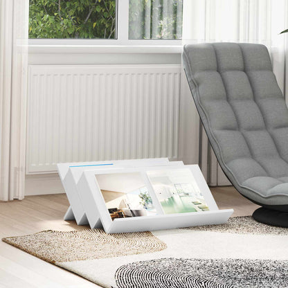 Magazine Rack White 65 x 53 x 28.5 cm Engineered Wood