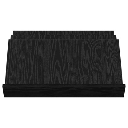 Magazine Rack Black Oak 65 x 53 x 28.5 cm Engineered Wood