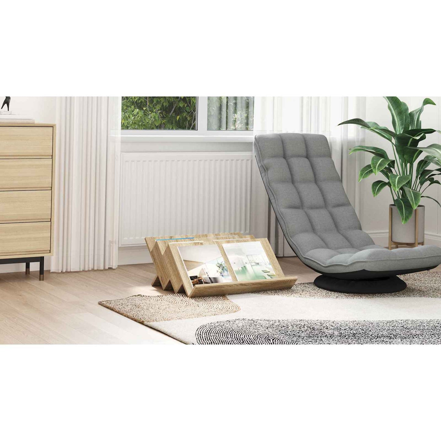 Magazine Rack Sonoma Oak 65 x 53 x 28.5 cm Engineered Wood