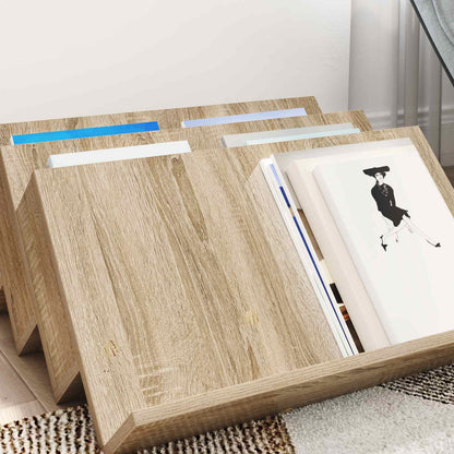 Magazine Rack Sonoma Oak 65 x 53 x 28.5 cm Engineered Wood