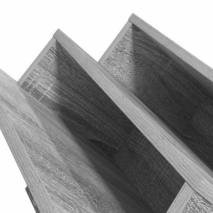 Magazine Rack Grey Sonoma 65 x 53 x 28.5 cm Engineered Wood