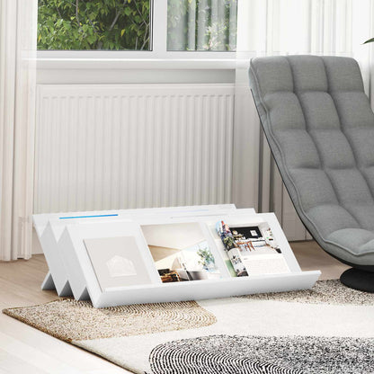 Magazine Rack White 90 x 53 x 28.5 cm Engineered Wood