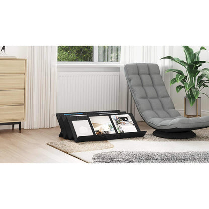 Magazine Rack Black Oak 90 x 53 x 28.5 cm Engineered Wood
