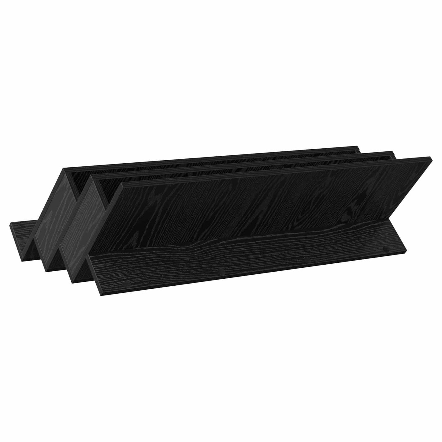 Magazine Rack Black Oak 90 x 53 x 28.5 cm Engineered Wood