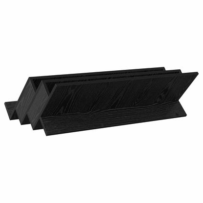Magazine Rack Black Oak 90 x 53 x 28.5 cm Engineered Wood