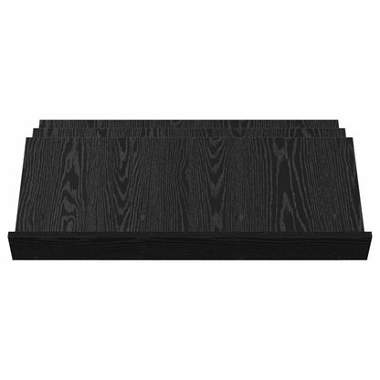 Magazine Rack Black Oak 90 x 53 x 28.5 cm Engineered Wood