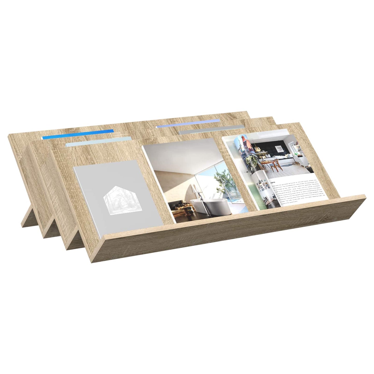 Magazine Rack Sonoma Oak 90 x 53 x 28.5 cm Engineered Wood