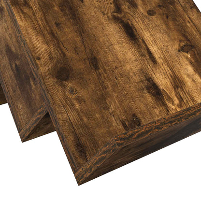 Magazine Rack Smoked Oak 90 x 53 x 28.5 cm Engineered Wood