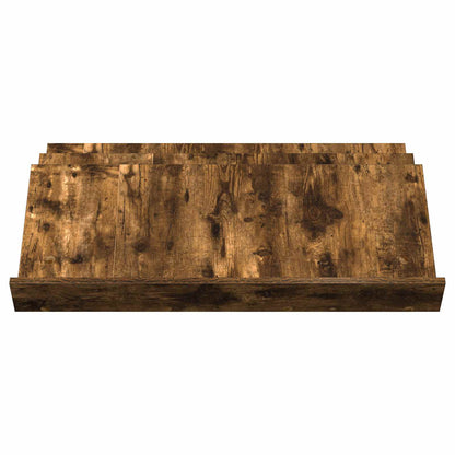 Magazine Rack Smoked Oak 90 x 53 x 28.5 cm Engineered Wood