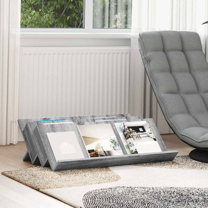 Magazine Rack Grey Sonoma 90 x 53 x 28.5 cm Engineered Wood