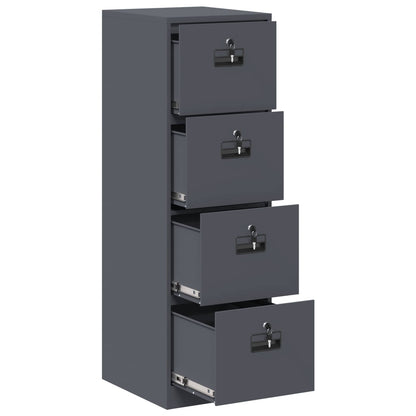 File Cabinet with Drawer 2 pcs Anthracite 44 x 50 x 139 cm