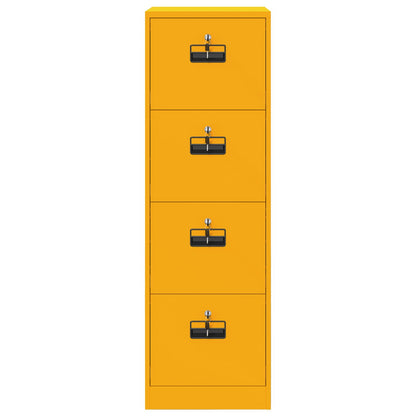 File Cabinet with Drawer 2 pcs Mustard Yellow 44 x 50 x 139 cm