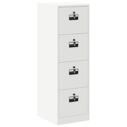 File Cabinet 2 pcs White 44 x 50 x 139 cm Cold-Rolled Steel