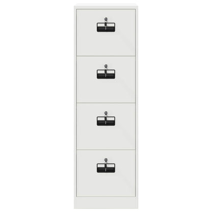 File Cabinet 2 pcs White 44 x 50 x 139 cm Cold-Rolled Steel