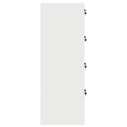 File Cabinet 2 pcs White 44 x 50 x 139 cm Cold-Rolled Steel