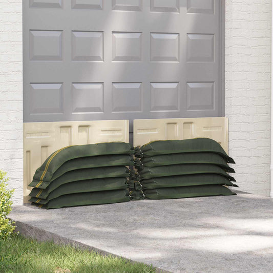 Sandbags 100 pcs Dark Green 100 x 25 cm HDPE