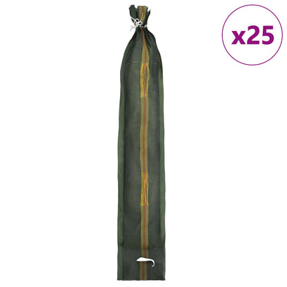 Sandbags 25 pcs Dark Green 120 x 27 cm HDPE
