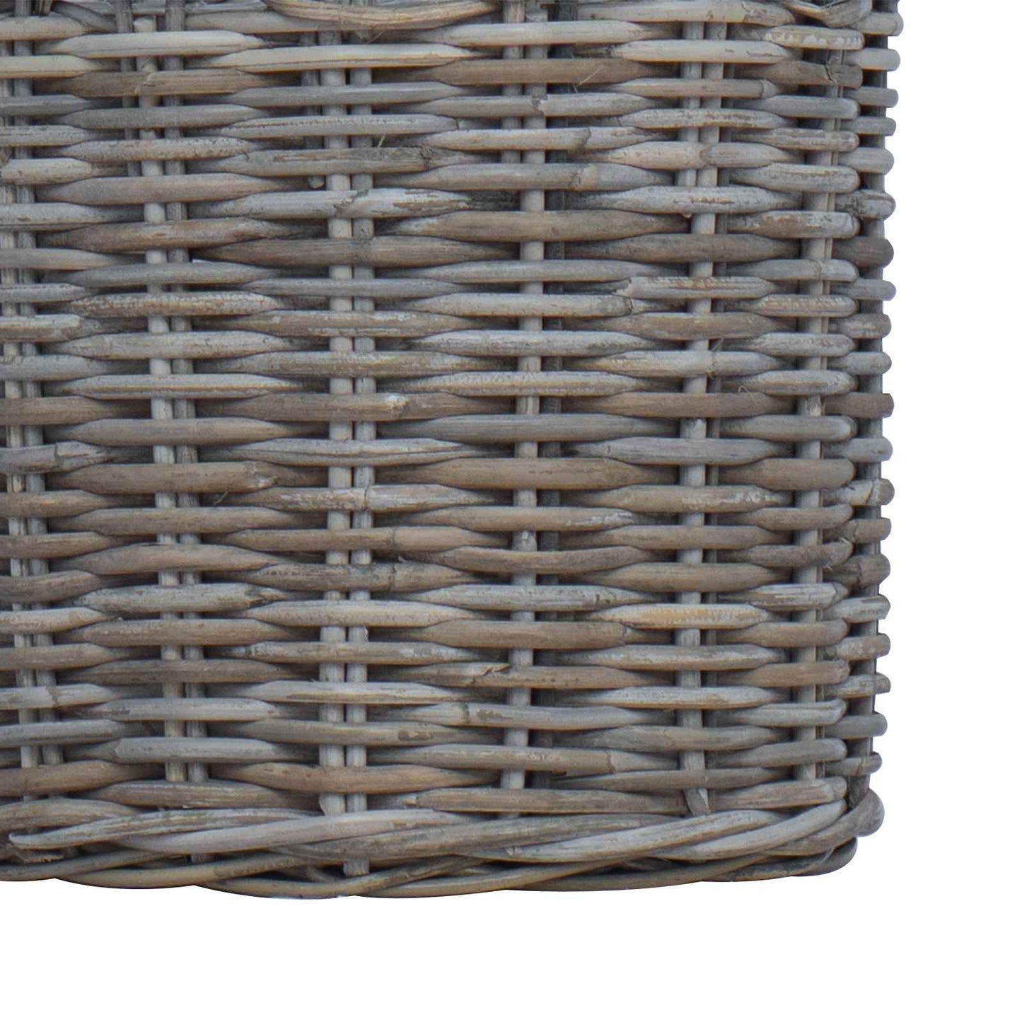 Planter Basket with Storage 2 pcs Grey Lacak Rattan