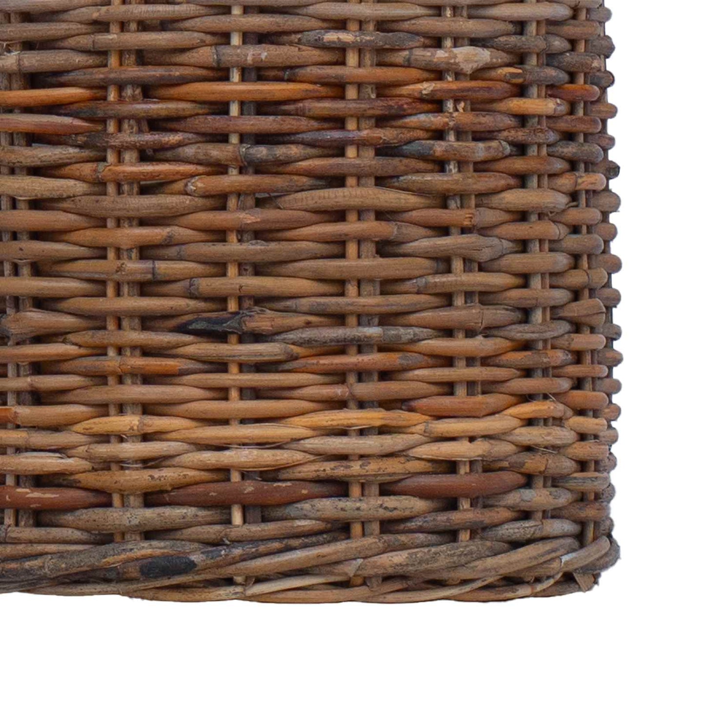 Planter Basket with Storage 2 pcs Brown Lacak Rattan