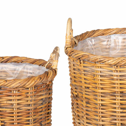 Planter Basket GENDT 3 pcs Natural Brown Kubu Rattan