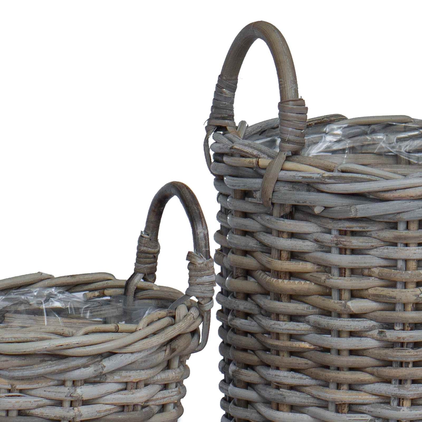 Planter Basket with Storage 2 pcs Grey