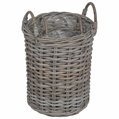 Planter Basket with Storage 2 pcs Grey