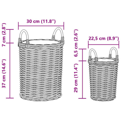 Planter Basket with Storage 2 pcs Grey