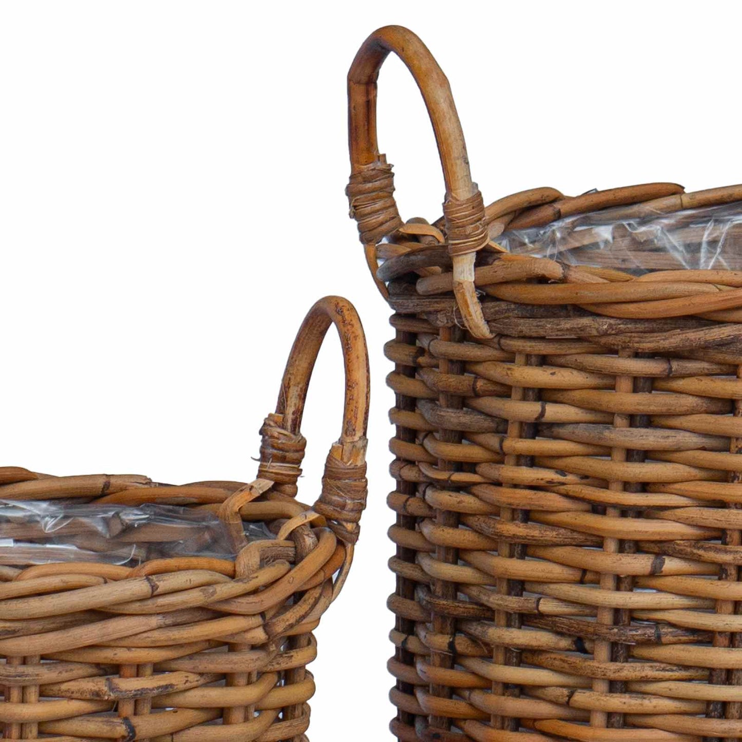 Planter Basket with Storage 2 pcs Brown