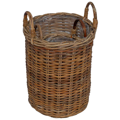 Planter Basket with Storage 2 pcs Brown