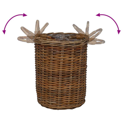 Planter Basket with Storage 2 pcs Brown