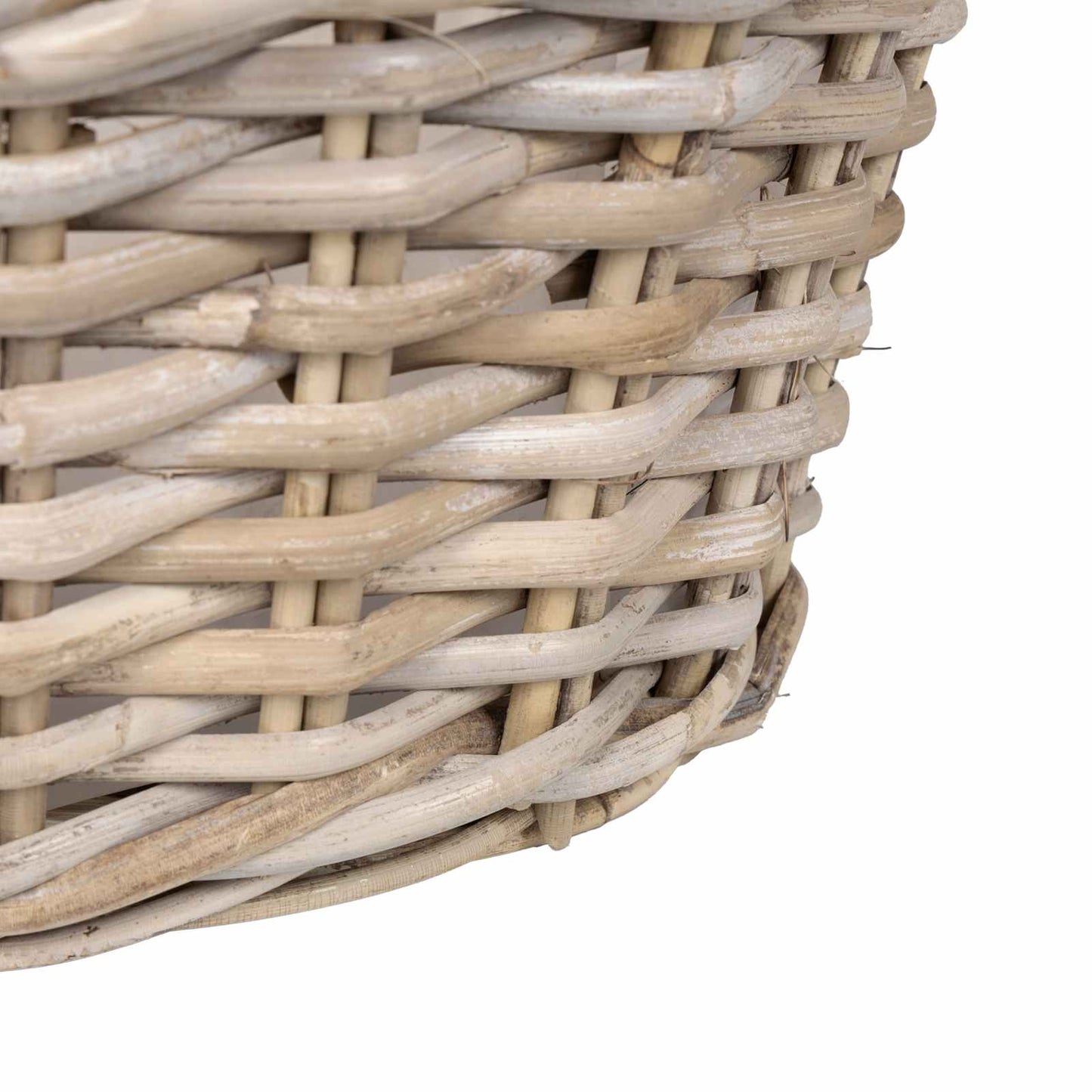 Planter Basket with Storage 2 pcs Grey Lacak Rattan