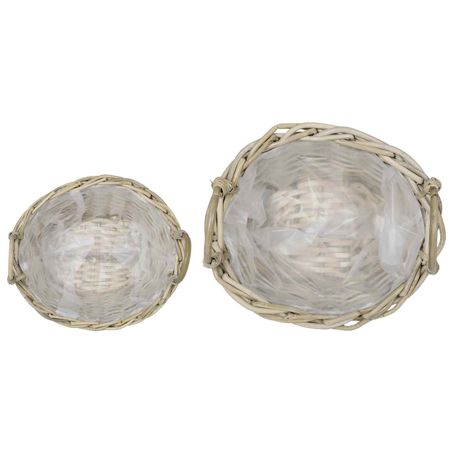 Planter Basket GENDT 2 pcs Natural Grey Kubu Rattan