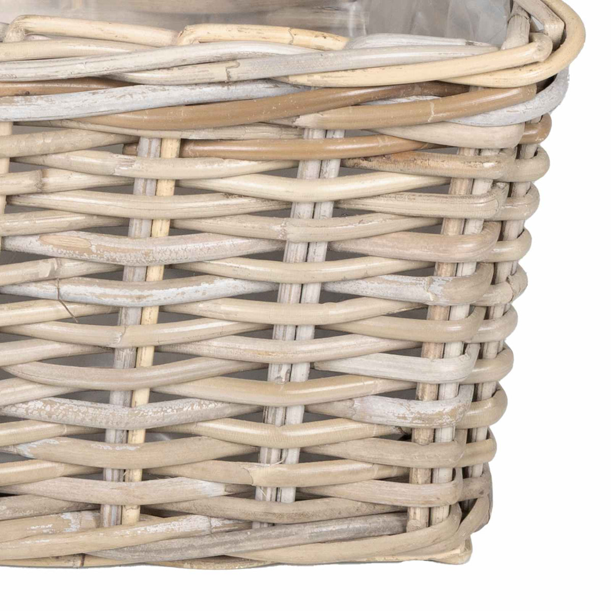 Planter Basket GENDT 3 pcs Natural Grey Kubu Rattan