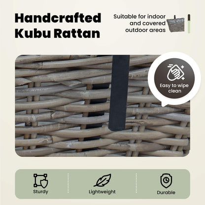Hanging Planter Basket 2 pcs Natural Grey 48 x 22 x 15 cm