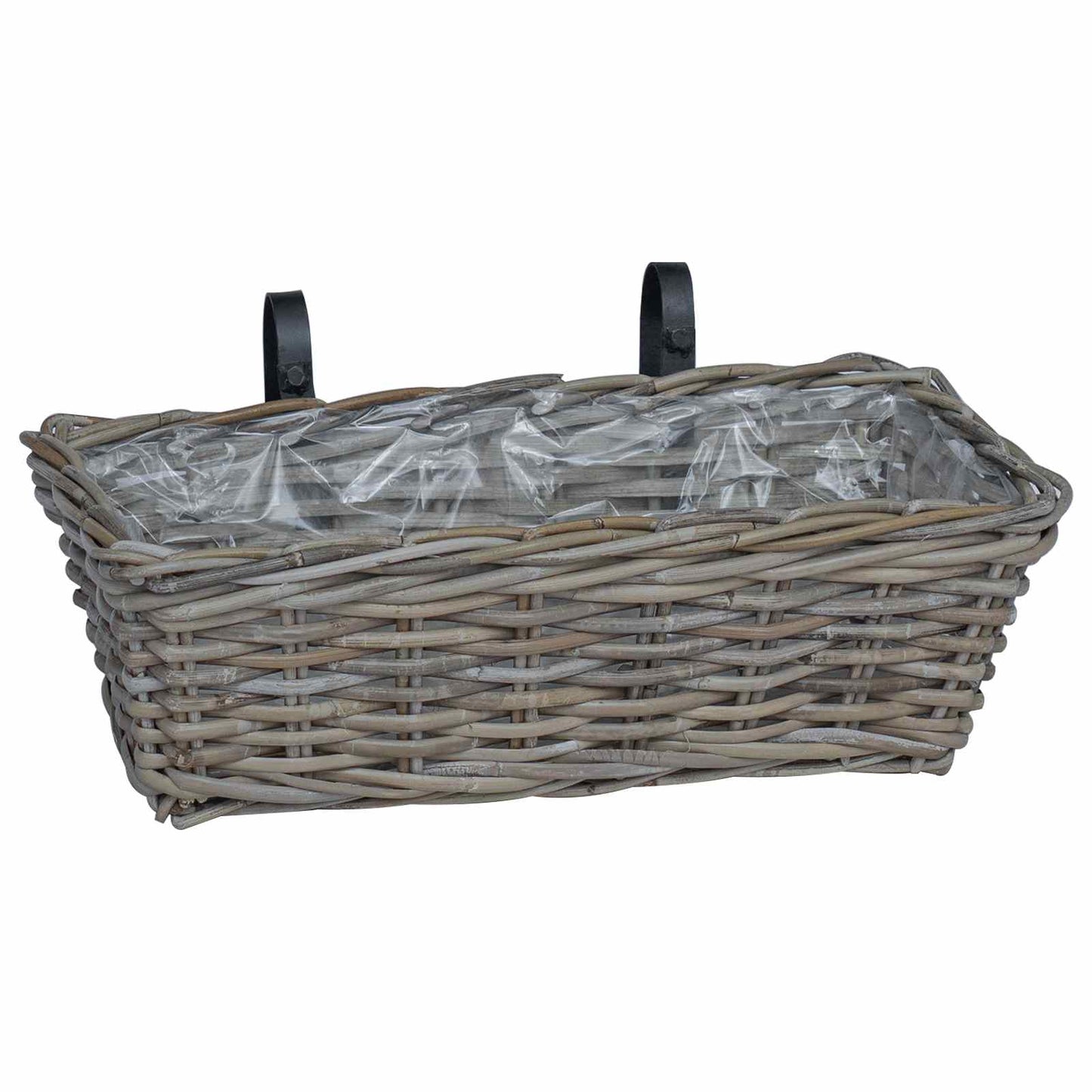 Hanging Planter Basket 2 pcs Natural Grey 48 x 22 x 15 cm