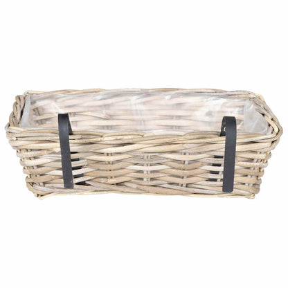 Hanging Planter Basket 2 pcs Natural Grey 48 x 22 x 15 cm