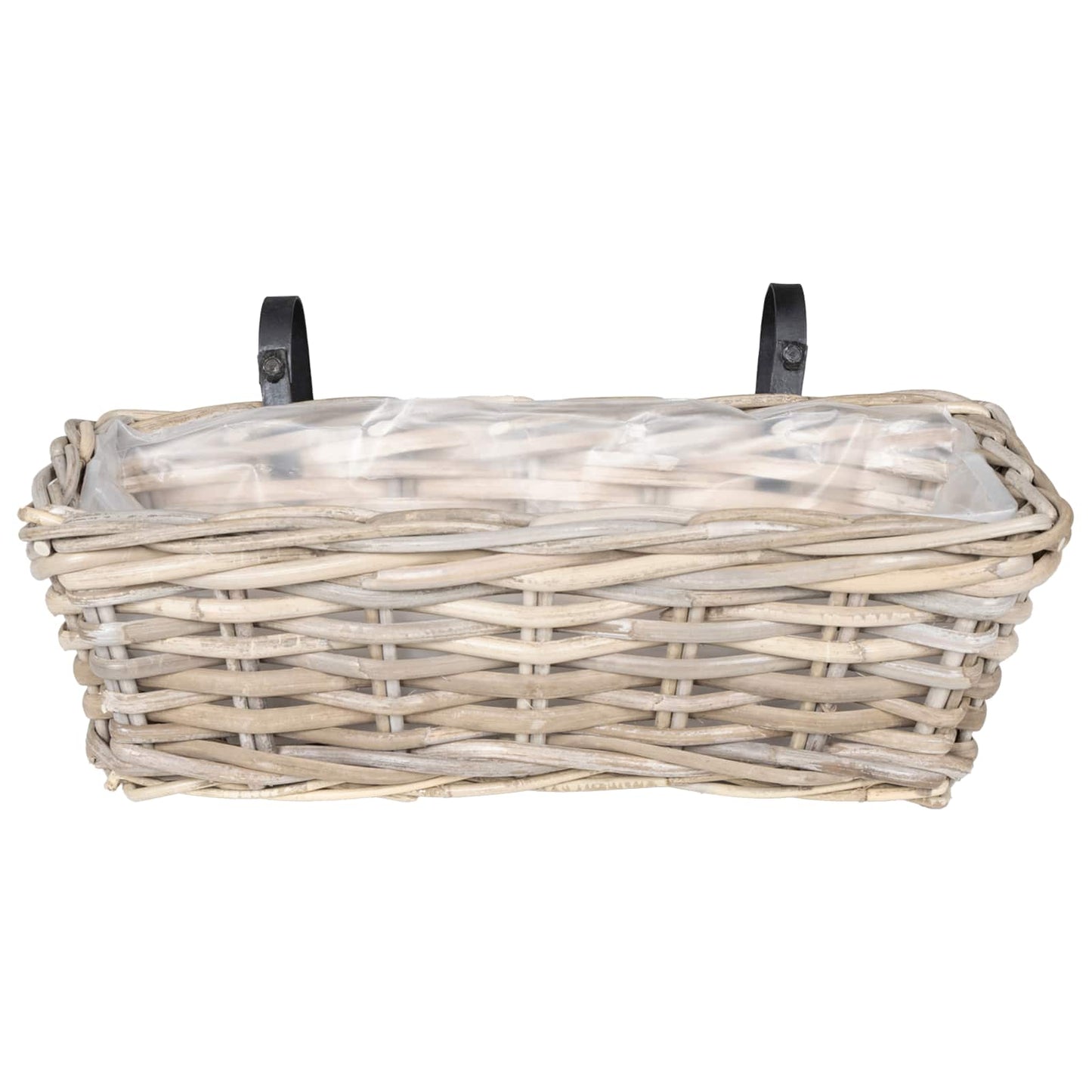 Hanging Planter Basket 2 pcs Natural Grey 48 x 22 x 15 cm