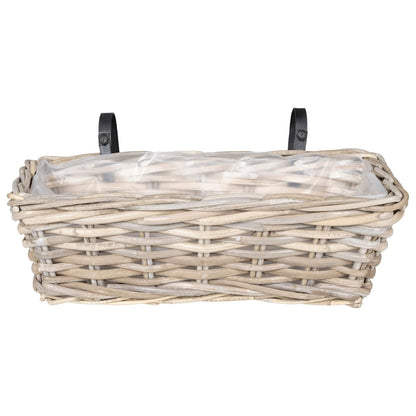 Hanging Planter Basket 2 pcs Natural Grey 48 x 22 x 15 cm