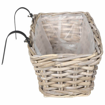 Hanging Planter Basket 2 pcs Natural Grey 48 x 22 x 15 cm