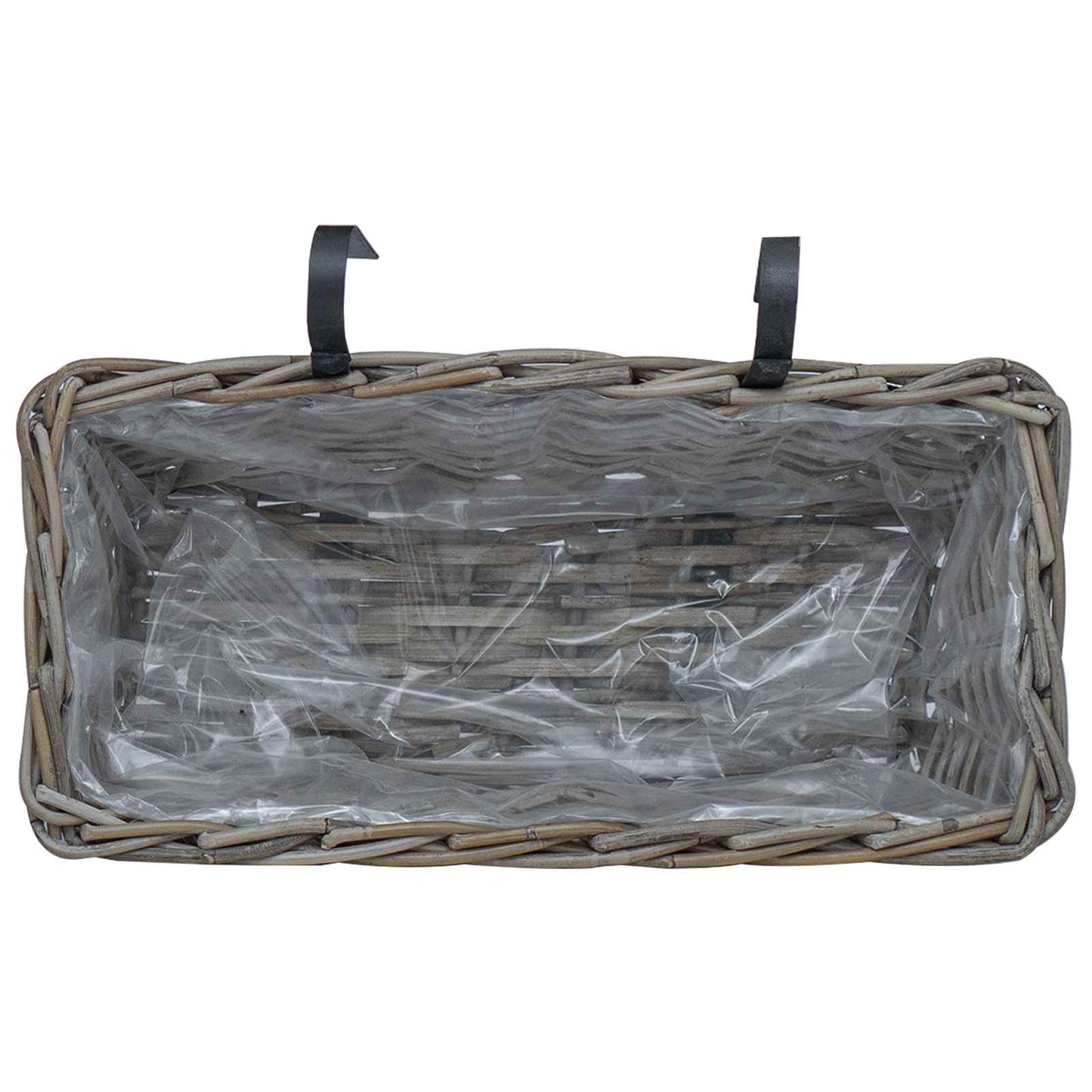 Hanging Planter Basket 2 pcs Natural Grey 48 x 22 x 15 cm