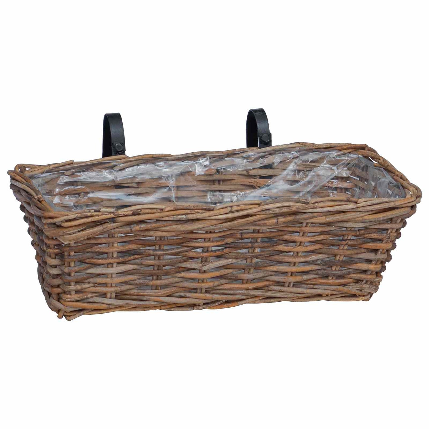 Hanging Planter Basket 2 pcs Brown 48 x 22 x 15 cm Lacak Rattan