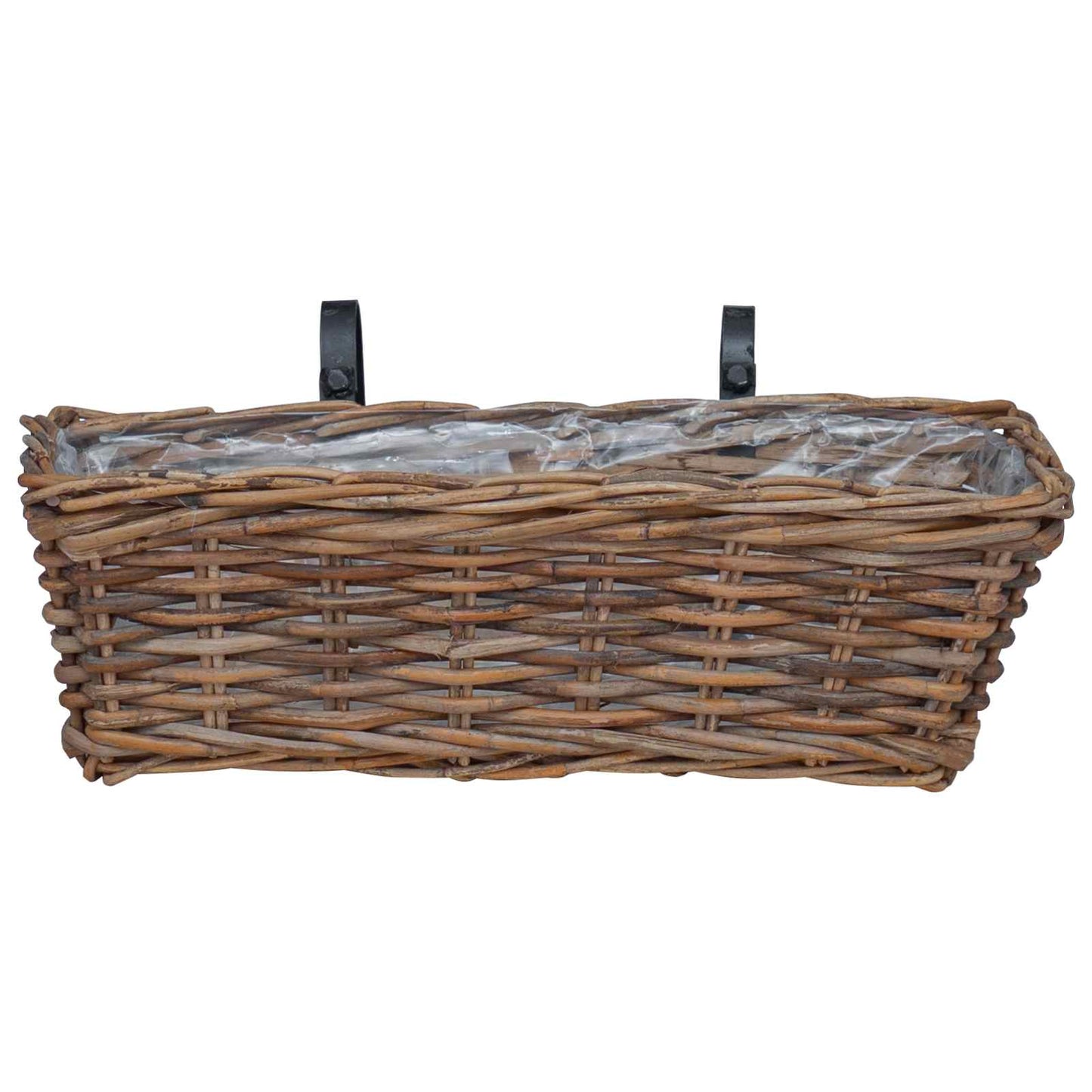 Hanging Planter Basket 2 pcs Brown 48 x 22 x 15 cm Lacak Rattan
