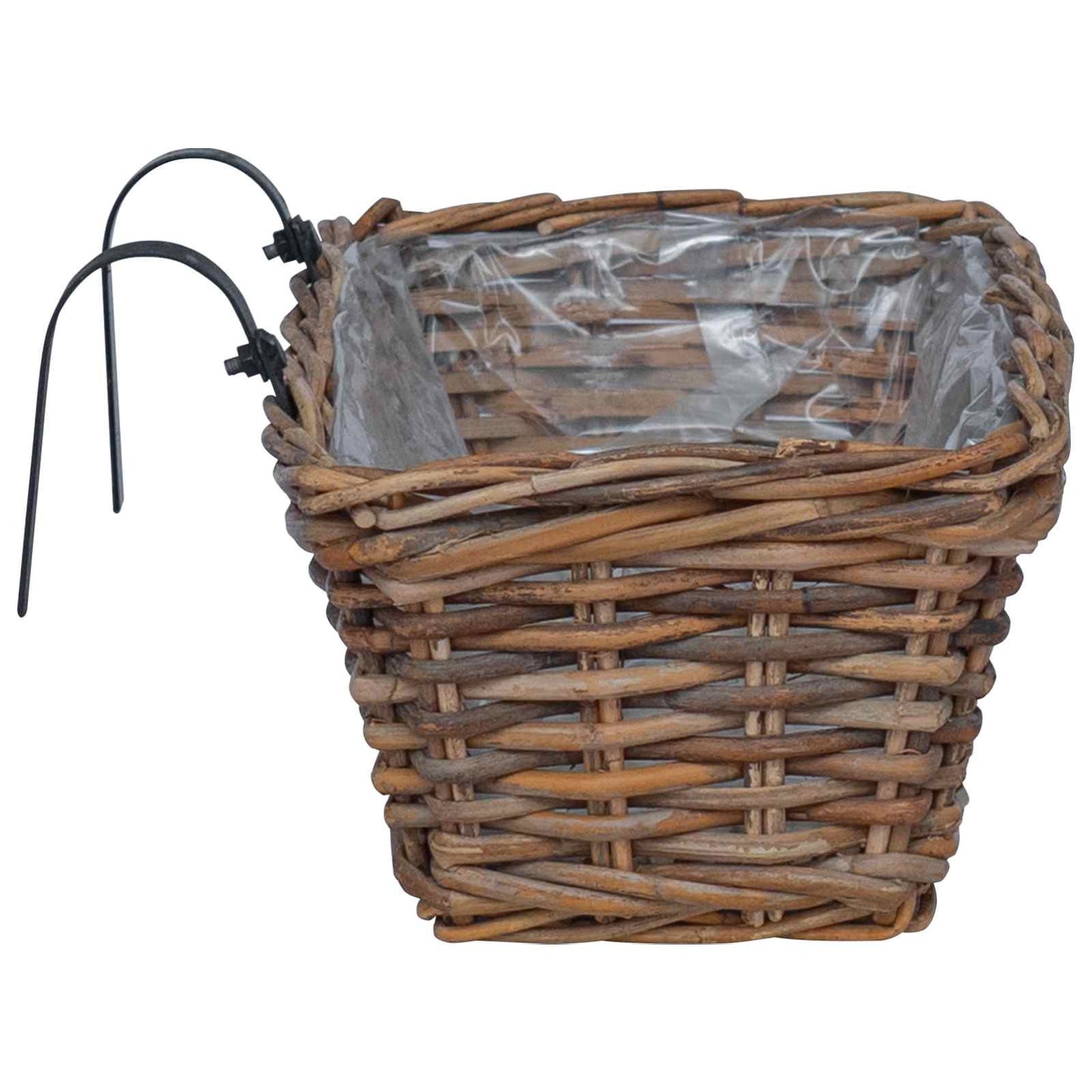 Hanging Planter Basket 2 pcs Brown 48 x 22 x 15 cm Lacak Rattan
