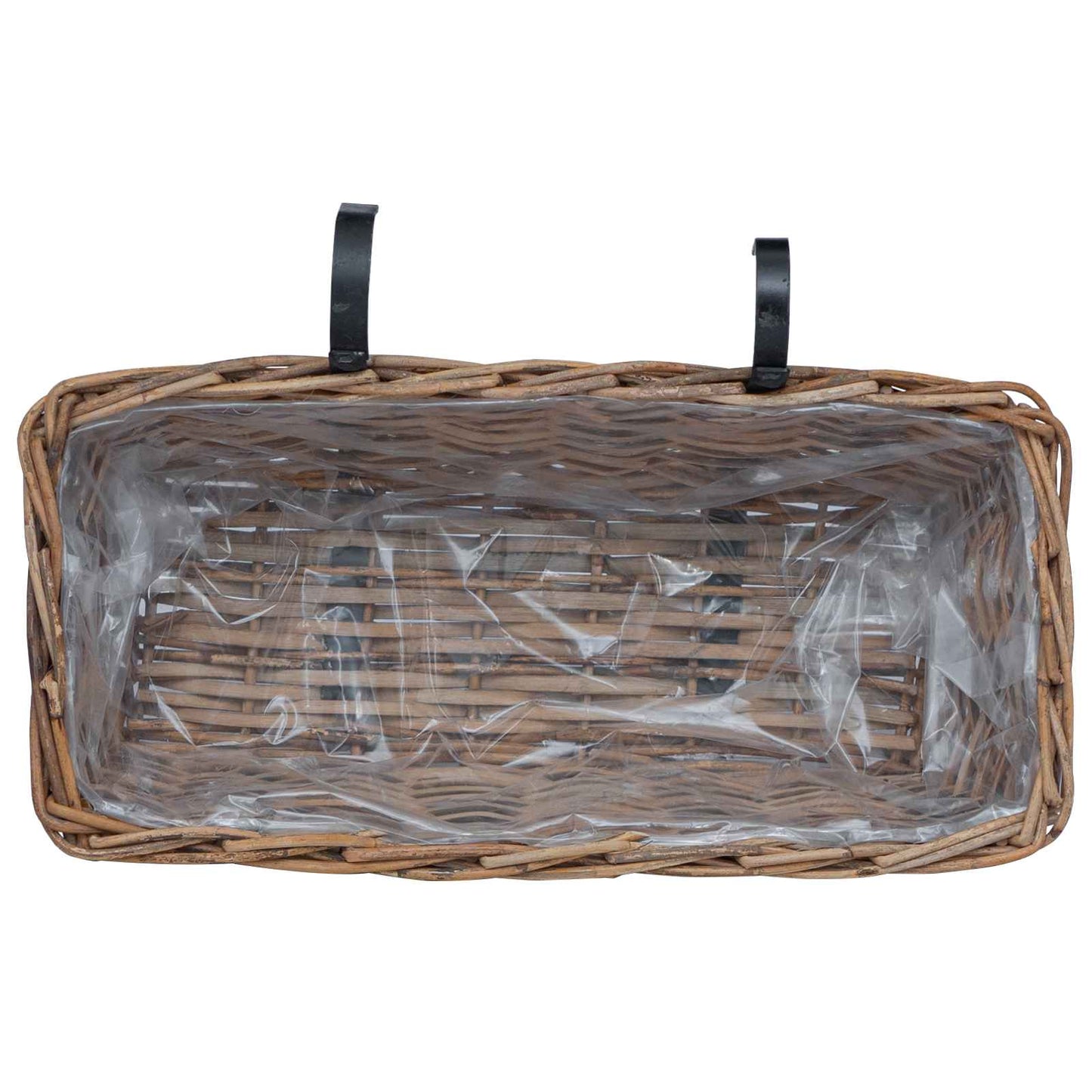 Hanging Planter Basket 2 pcs Brown 48 x 22 x 15 cm Lacak Rattan