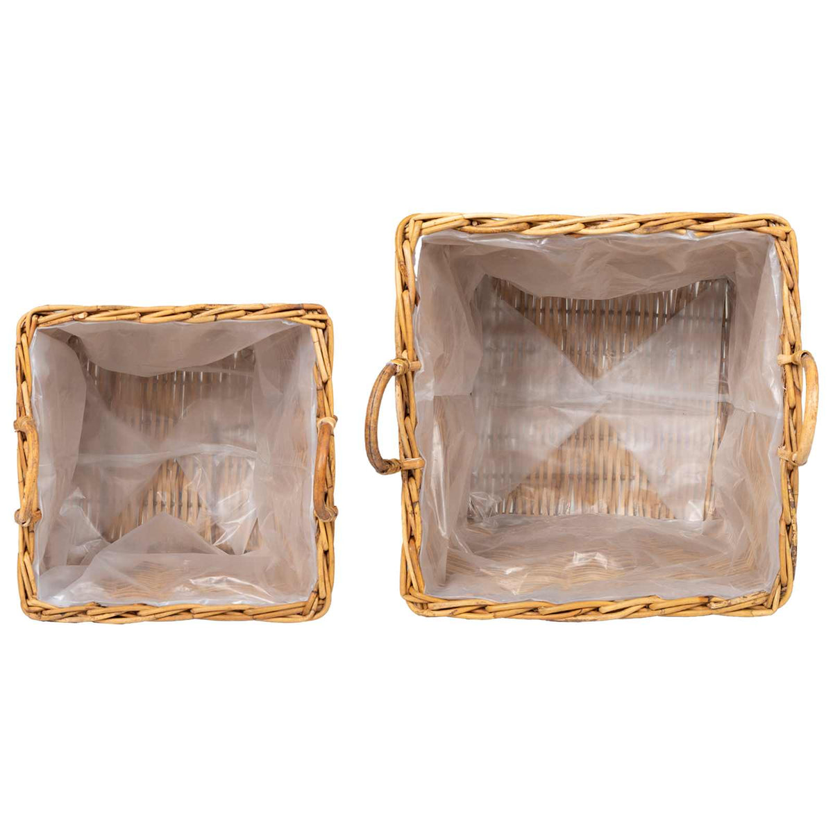 Planter Basket GENDT 2 pcs Natural Brown Kubu Rattan