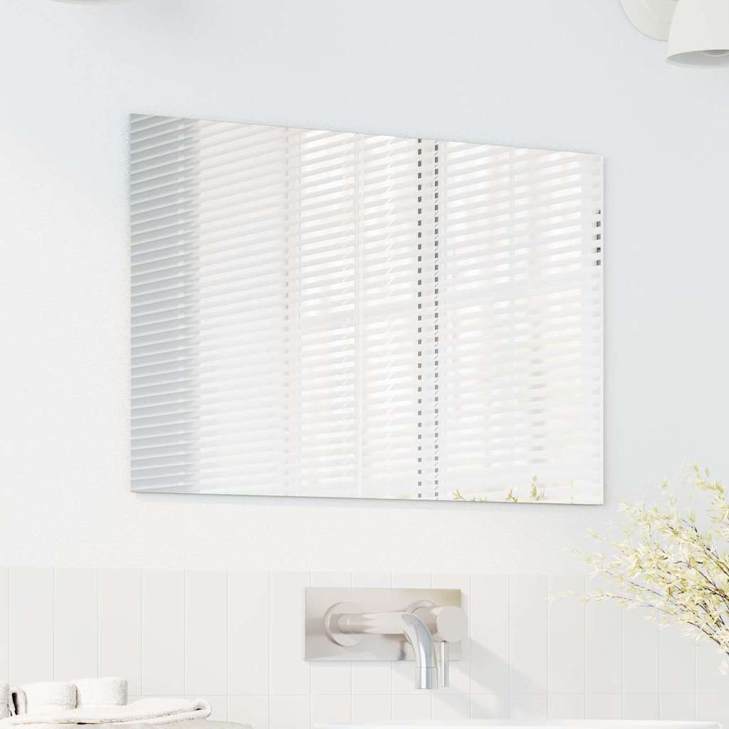 Wall Mirror Rectangular 60 x 40 cm Tempered Glass