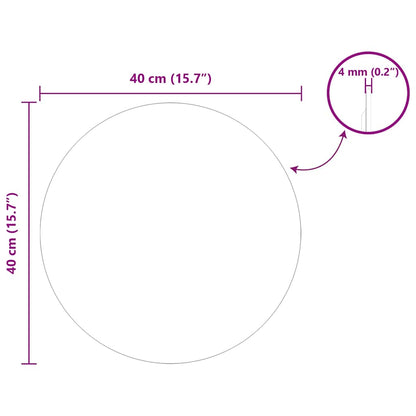 Wall Mirror Round Ø 40 cm Tempered Glass